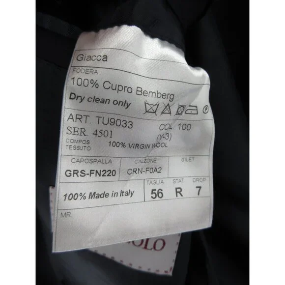 Ravazzolo Sport Coat 42 Blazer Virgin Wool Jacket Navy Preppy Italy